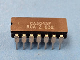 (2PCS) CA3045F RCA Transistor, 0.05A, 5-Element, Silicon, NPN, DIP14