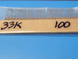 (100 PCS) B25J33K Rohm CARBON FILM RESISTOR 33K OHM 1/4 W 5% AXIAL