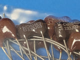 (5 PCS) CM05ED330JO3 CDE Mica Capacitor 33 pF 500 V 5% Radial