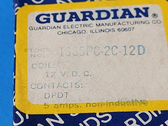 (1 PC) 1365PC-2C-12D GUARDIAN A410-364385-00 General Purpose Relay 12VDC