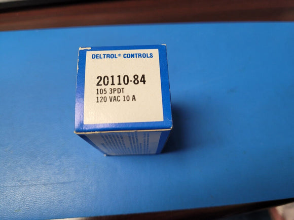 (1 PC) 20110-84 DELTROL Electromechanical Relay - 120VAC - 1.85KOhm - 10A - 3PDT