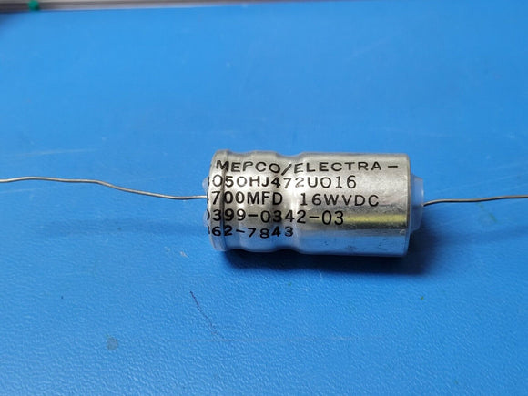 (1 pc) 3050HJ472U016 Mepco  Electrolytic Capacitor 4700MFD 16WVDC 42x23mm Axial