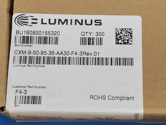 (10 PCS) CXM-9-50-95-36-AA30-F4-3 LUMINUS LED COB CXM-9 GEN3 WHT SQ 5000K ROHS