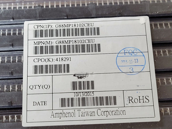 (10 PCS) G88MP18102CEU CONN HEADER VERT 18POS 3MM ROHS