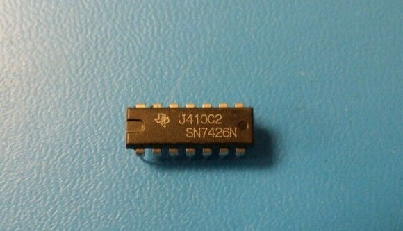 (2 PCS) SN7426N Logic Circuit, Quad 2-Input NAND, STD-TTL, 14 Pin, Plastic, DIP