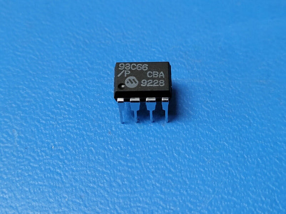 (2 PCS) 93C66/P MICROCHIP EEPROM, 512X8, Serial, CMOS, PDIP8