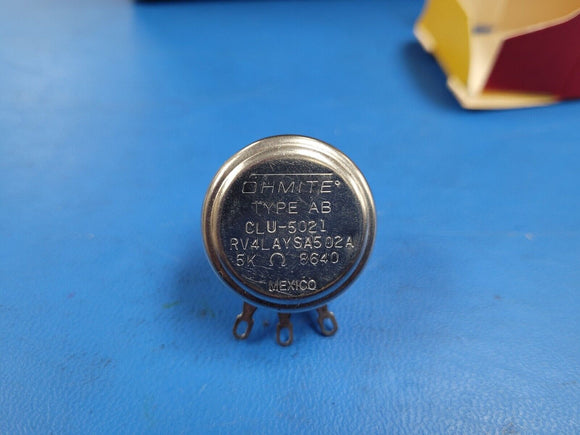 (1 PC) RV4LAYSA502A CLU5021 OHMITE POT 5K OHM 2W CARBON LINEAR