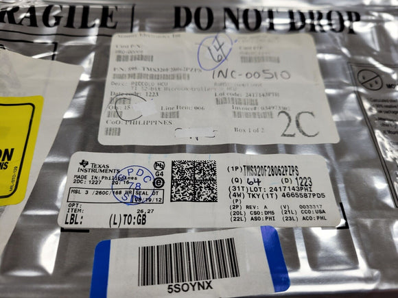 (1 PC) TMS320F28062PZPS TI IC MCU 32BIT 128KB FLSH 100HTQFP ROHS