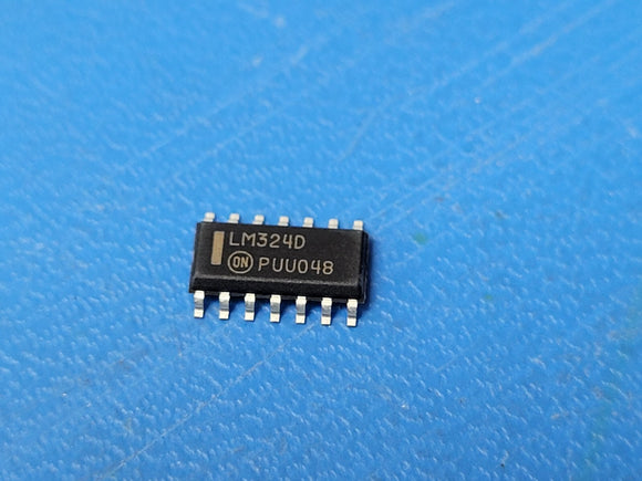 (10 PCS) LM324D ONSEMI Op Amp Quad Low Power Amplifier ±15V/30V SOIC-14