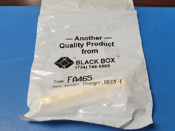(1 PC) FA465, DB37F-F BLACK BOX Gender Changer Female to Female 37 PIN