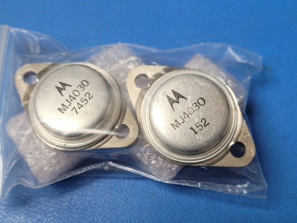 (2 PCS) MJ4030 MOT Power Bipolar Transistor, 16A, 60V, PNP, TO-3