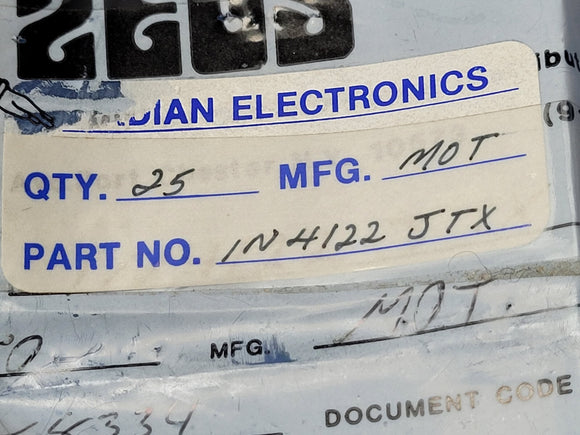 (1 PC) JANTX1N4122 MOT Zener Diode, 36V 5%, 0.25W, Silicon, Unidirectional, DO-7