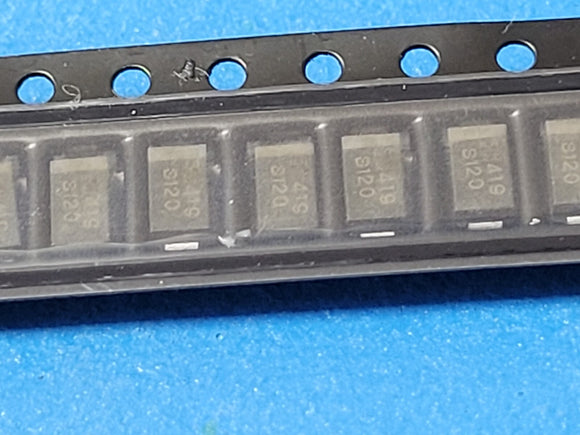 (20 PCS) B120-13-F DIODES INC. Diode Schottky 20V 1A 2-Pin SMA T/R