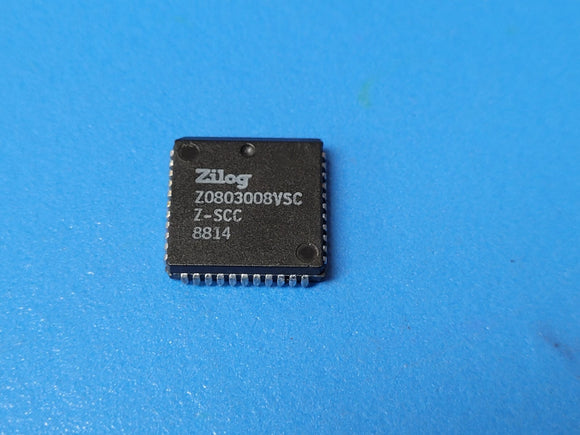 (1 PC) Z0803008VSC ZILOG Serial I/O Controller 2 Channels 0.25MBps CMOS PLCC44