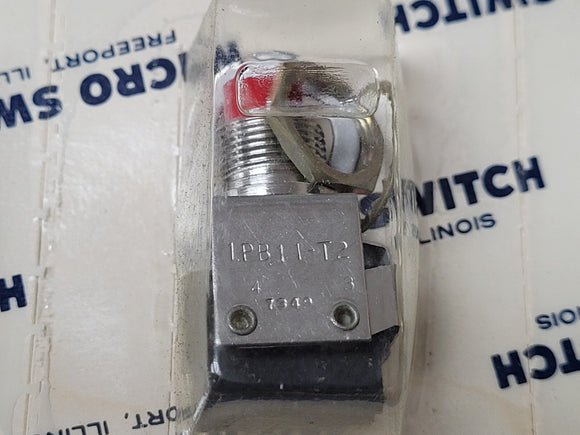 (1 PC) 1PB11-T2 MICRO SWITCH VINTAGE RED PISH BUTTON SWITCH