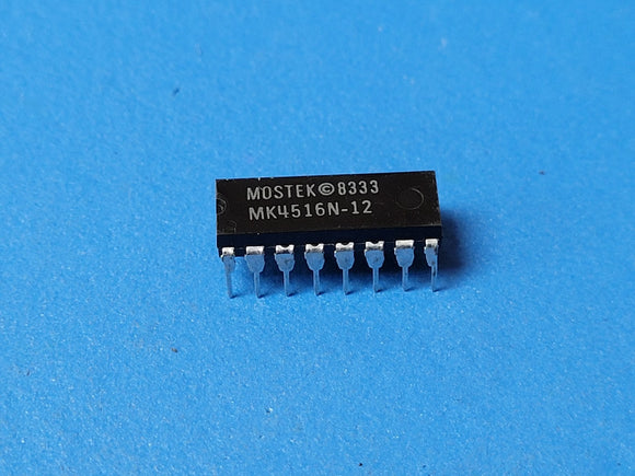 (1 PCS) MK4564N-12 MOSTEK Page Mode DRAM, 64KX1, 120ns, MOS, PDIP16