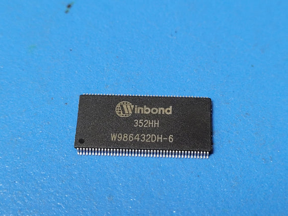 (1 PC) W986432DH-6 WINBOND Synchronous DRAM, 2MX32, 5ns, CMOS, TSOP2-86