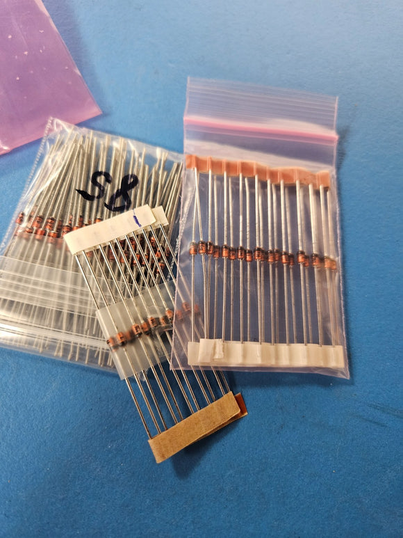 (100 pc) 1N4736A, Zener Diode, 6.8V, 1W, DO41