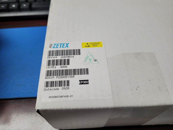 (100 PCS) ZX5T851A ZETEX TRANS NPN 60V 4.5A E-LINE TO-92