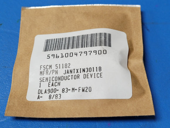 (1) JANTX1N3011B (5961-00-479-7900) Zener Diode 150V V(Z) 5% 10W Unidirectional