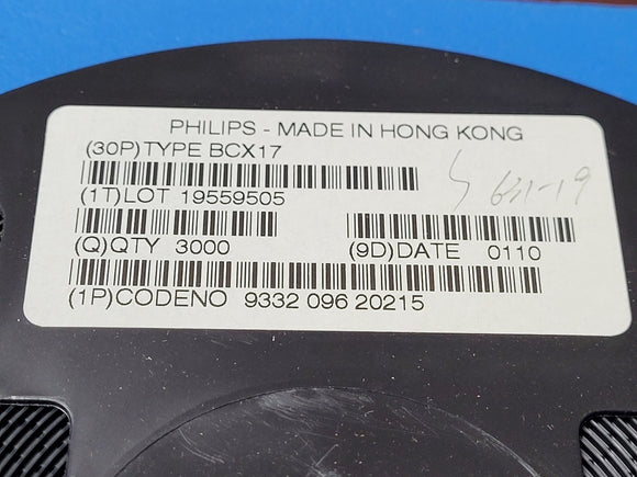 (25 PCS) BCX17 PHILIPS TRANS PNP 45V 0.5A SOT-23-3