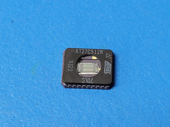 (1 PC) AT27C512R-20LC ATMEL UVPROM, 64KX8, 200ns, CMOS, CLCC-32
