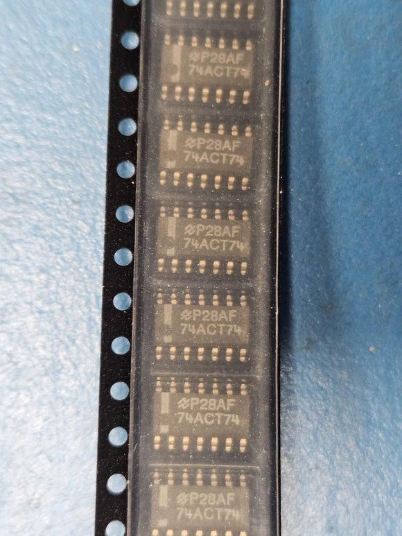 (10PCS) 74ACT74SCX D Flip-Flop, 2-Func, Positive Edge Triggered 1-Bit SOIC14