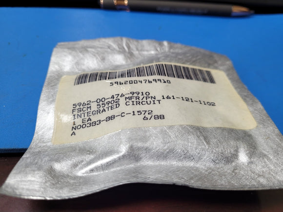 (1 PC) 5962-00-476-9910 P/N 161-121-1102 IC 14 PIN CDIP