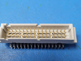 (10 PCS)  C/2048MP-C1A-0.8/1 DIN 48-pin 3 ROW RIGHT ANGLE MALE GOLD PINS ROHS