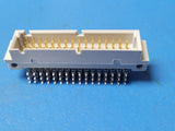 (10 PCS)  C/2048MP-C1A-0.8/1 DIN 48-pin 3 ROW RIGHT ANGLE MALE GOLD PINS ROHS