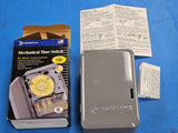 Intermatic T101 24-Hour Mechanical Timer, 120 V, 60Hz, SPST, Metal Enclosure USA