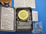 Intermatic T101 24-Hour Mechanical Timer, 120 V, 60Hz, SPST, Metal Enclosure USA