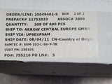 (25 PCS) SSM-102-L-SV-P-TR SAMTEC CONN RCPT 2POS 0.1 GOLD SMD ROHS
