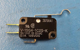 (1PC) V-15G4-1C25-K Snap Acting/Limit Switch, SPDT, 15A, 8V Simulated Roller