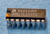 (100PCS) AM25LS07PC POSITIVE EDGE TRIGGERED D FLIP-FLOP, TRUE OUTPUT, PDIP16