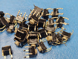 (25PCS) B3F-1022 Switch Tactile N.O. SPST Flat Plunger PC Pins 0.05A 24VDC 1.47N