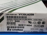 (5 PCS) V130LA20B LITTELFUSE VARISTOR 205V 6.5KA DISC 20MM ROHS