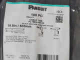 (100 PCS) PLT5EH-NB-C0 PANDUIT CABLE TIE LASH LOCK BLACK 250LB 1.650'