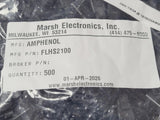 (10 PCS) FLH-S21-00 AMPHENOL CONN SOCKET HSG 2POS 2.50MM