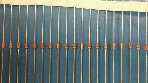 (25 PCS) BZX55B20 VISHAY Diode Zener Single 20V 2% 500mW 2-Pin DO-35