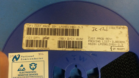 (25 PCS) LP2981IM5X-3.3 LDO Regulator Pos 3.3V 0.1A 5-Pin SOT-23