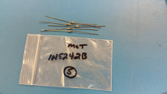 (10 PCS) 1N5242B, Motorola, Zener Diode, 12V, 500mW, DO35,