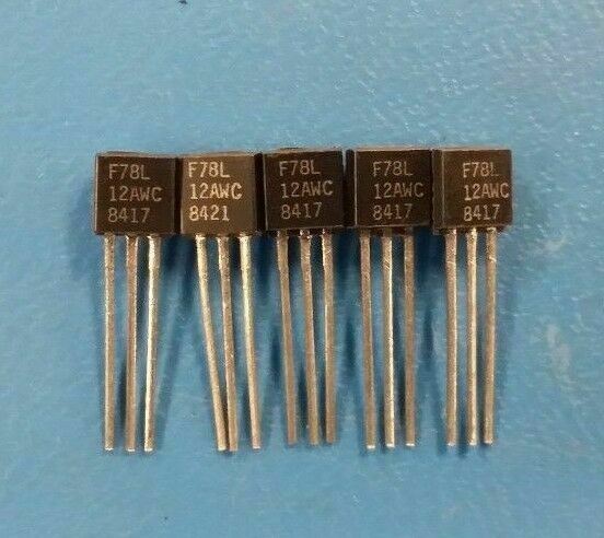 (20PCS) 78L12AWC, Fairchild Semi, Voltage Regulator, 12V, 100mA, TO-92,