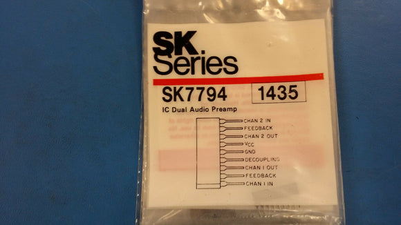 (1 PC) SK7794 IC DUAL AUDIO PREAMP