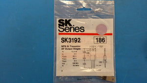 SK3192 (NTE186 EQUAL) Trans GP BJT NPN 60V 5A 3-Pin(3+Tab) TO-202