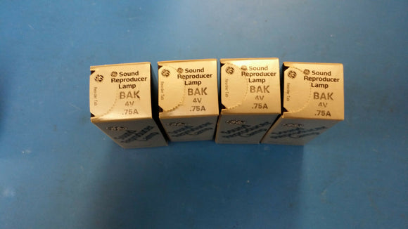 (1 PC) BAK 4V .75A SOUND REPRODUCER LAMP BULB BY GE