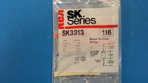 (1 PACK OF 10 PCS) SK3313 RCA Diode 600V 1A 2-Pin DO-41
