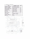 (1PC) CM082B-SGR1-Z, FEMA, 8 x 2 LCD Character Module