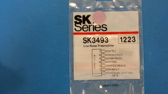 SK3493 RCA (NTE1223 EQUAL) LOW NOISE PREAMPLIFIER CIRCUIT 7 PIN SIP