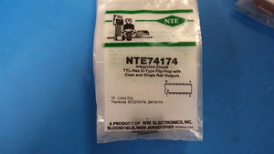 NTE74174, ECG74174, SK74174, TTL-Hex D-Type Flip-Flop w/ Clear & Single Rail Out
